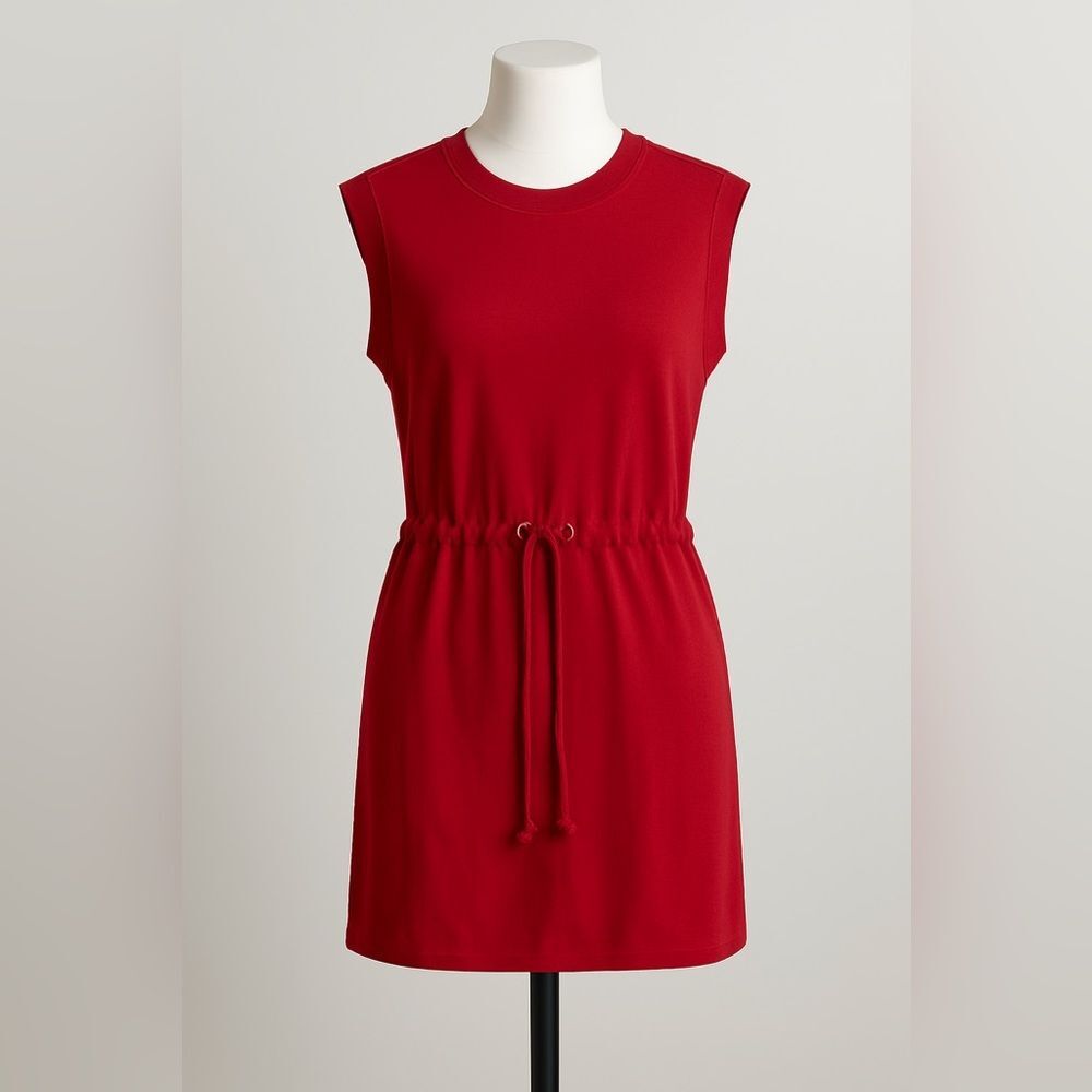 Current/Elliott Red Sleeveless Drawstring Mini Dress